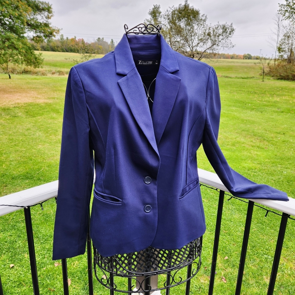 NY&Co 7th Avenue Design Studio Navy Jacket size 14, EUC